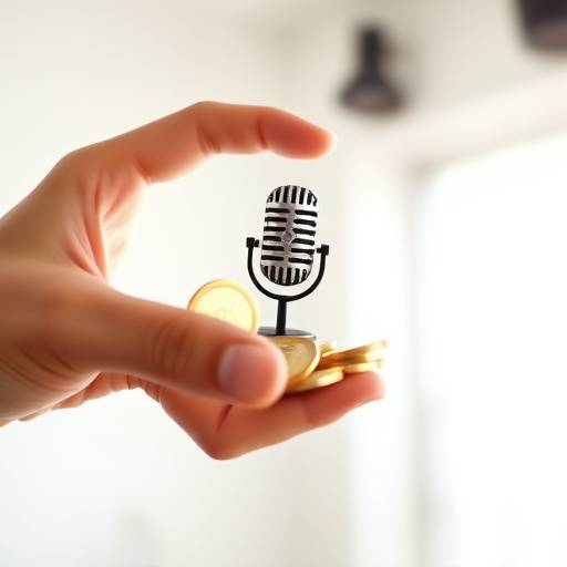 Hand holding coins symbolizing podcast monetization