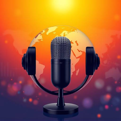 Podcast art for 'Global News Today' with a globe background